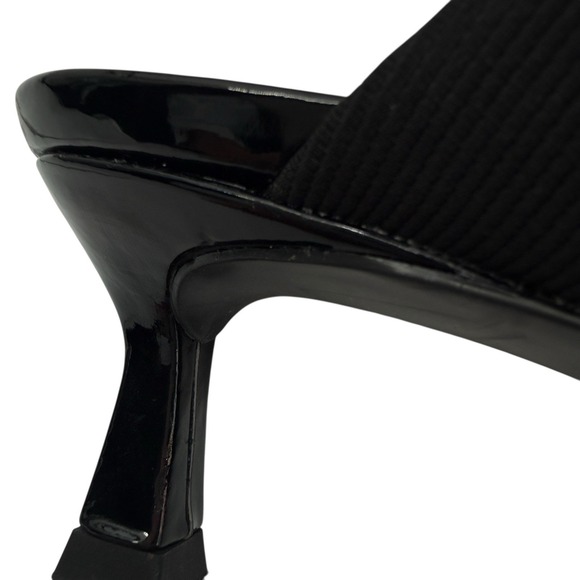 Anne Klein Akisabell Mule Heels 6.5M Black Stretch iFlex Kitten Heel NEW In Box - Picture 15 of 16